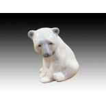 Lladro Seated Figure Of A Polar Bear, 20th Century