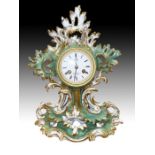 A French Porcelain Ornamental Clock Possibly Jacob Petite, 19th/20th Century