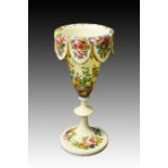 French Opaline Hand Painted Vase, 19th Century