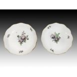 Pair Of Early 19th Century Meissen Plates, Hand Painted