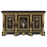 Exceptional 19th Century Ebonised Pietra Dura Inlaid Cabinet