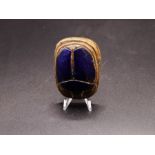 Egyptian Stone Scarab With Hieroglyphics