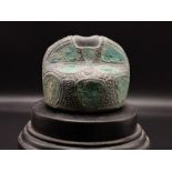 Rare Bactrian Composite Stone & Bronze Idol