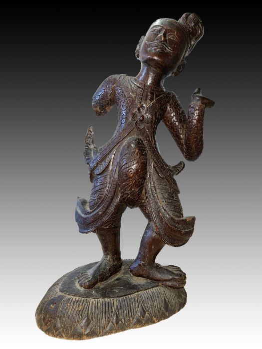 Orientalist Carved Wooden Figure