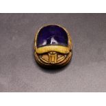 Egyptian Stone Scarab With Hieroglyphics