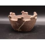 Roman Stone Goat Head Bowl