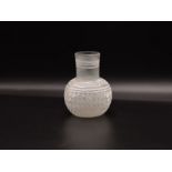 Roman Frosted Swirled White Glass Bottle
