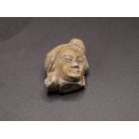 Gandhara Stone Soldier Head Fragment