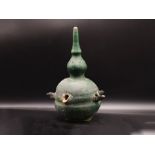 Large Islamic Pottery Oil Lamp,15th Century