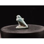 Egyptian Faience Falcon Amulet Figure