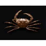 Japanese Bronze Okimono Of A Crab