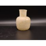 Roman Frosted White Glass Bottle