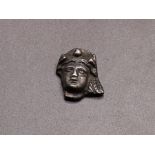Roman Solid Silver Fragment Depicting A Goddess