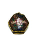Antique Cloisonné Enamel Floral Box