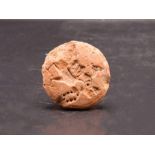 Middle Eastern Terracotta Seal, 10th Century