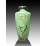 A JAPANESE CLOISONNE ENAMEL VASE, 19TH CENTURY, MEIJI PERIOD