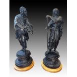 Pair Of Cast Iron Turkish Figures, Ottoman, 20th Century