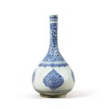 A SAFAVID BLUE AND WHITE SOFT PASTE PORCELAIN BOTTLE IRAN, 17TH CENTURY