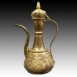 AN OTTOMAN GILT-COPPER (TOMBAK) EWER TURKEY, 18TH CENTURY