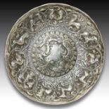 A FINE OTTOMAN SILVER REPOUSSE HAMMAM BOWL PROBABLY KAYSERI, LATE 18TH CENTURY