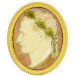 A RARE LARGE CAMEO OF NAPOLEON BONAPARTE, 18TH/19TH CENTURY