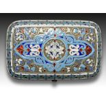 Russian imperial period Moskva Khlebnikov Enamel Tobacco Case