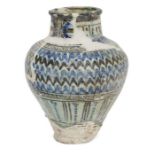 A large Mamluk pottery vase, Syria, 14th century,