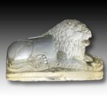 ROMAN ROCK CRYSTAL SEATED LION FIGURE, Circa 3rd-5th Century A.D