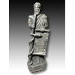 A RARE ROMAN SILVER FIGURE DEPICTING HIPPOCRATES OF KOS, 3rd-5th Century