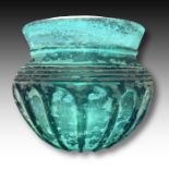 A Roman Style Glass Ribbed Bowl 1st Century A.D Or Later