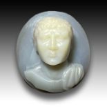 A CAMEO OF THE TRAJAN EMPEROR CIRCA 2ND CENTURY AD