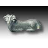 A Roman Or Byzantine Silver Seated Ram Paperweight 3rd Century Or Later