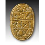 Egyptian Funerary Scarab In Jasper Late-Ptolemaic Period, 664-30 BC
