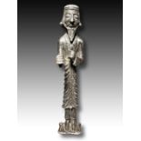 A SILVER ACHAEMENID FIGURE OF A BEARDED MAN CIRCA 4TH CENTURY B.C.