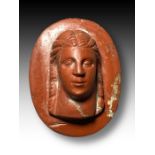 Roman Jasper Cameo of Lavinia