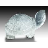 A ROCK CRYSTAL TURTLE, Probably later Roman