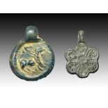 Two Ancient Pendants In Silver