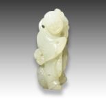 A CHINESE WHITE JADE BOY, QING DYNASTY (1644-1911)