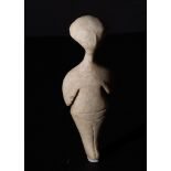 AN ANATOLIAN MARBLE FEMALE IDOL KILIA TYPE, CIRCA 2700-2100 B.C