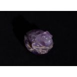 AN EGYPTIAN AMETHYST FROG AMULET MIDDLE KINGDOM-SECOND INTERMEDIATE PERIOD
