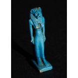EGYPTIAN FAIENCE AMULET OF SEKHMET LATE PERIOD, 26TH-30TH DYNASTY, 688-343 B.C.
