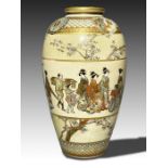 A JAPANESE SATSUMA VASE SIGNED KINKOZAN, MEIJI PERIOD, 19TH CENTURY