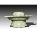 A CELADON KOREAN STEM CUP, 14TH/15TH CENTURY