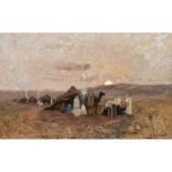 ALFRED VON WIERUSZ-KOWALSKI (1849-1915) A BEDOUIN CAMP BY MOONLIGHT