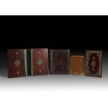 FOUR LEATHER QU'RAN BINDINGS, 18TH-19TH CENTURY