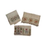 ASSORTMENT OF EMBROIDED HAMMAM TOWELS, 19TH CENTURY