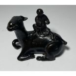 A CHINESE BRONZE HORSERIDER FIGURE, MING DYNASTY (1368-1644)