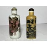TWO CHINESE PAINTED SNUFF BOTTLES, QING DYNASTY (1644-1911)
