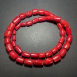 A RED CORAL NECKLACE