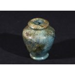 AN EGYPTIAN TURQUOISE COSMETIC STONE JAR, NEW KINGDOM PERIOD 1400B.C.